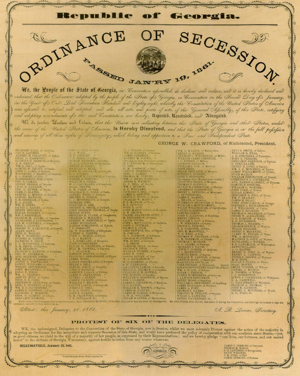 Slavery in the State Declarations of Secession